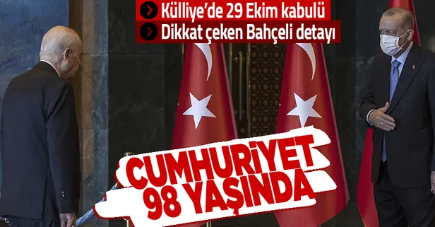 Başkan Erdoğan Cumhurbaşkanlığı Külliyesi'nde 29 Ekim Cumhuriyet Bayramı tebriklerini kabul etti