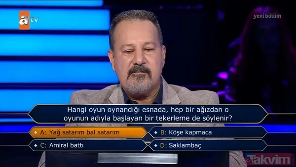Kim Milyoner Olmak İster'de beyin yakan 200 bin TL'lik TDK sorusu! - 38