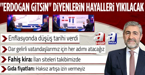 Hazine ve Maliye Bakanı Nureddin Nebati'den A Haber - A Para yayınında önemli açıklamalar