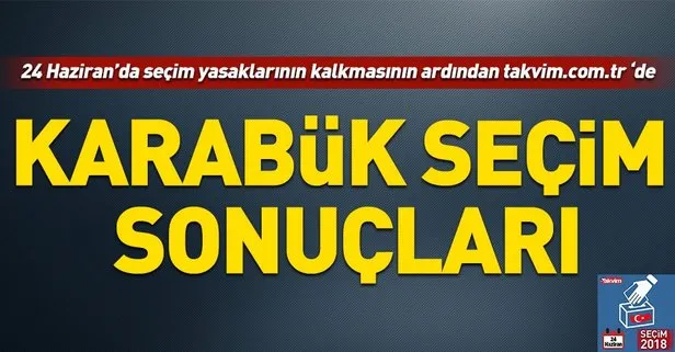 Karabük seçim sonuçları! 2018 Karabük seçim sonuçları... 24 Haziran 2018 Karabük seçim sonuçları ve oy oranları...