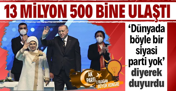 Son dakika: Başkan Erdoğan kongre salonunun önünde halka hitap etti: Tüzük tadilatıyla MKYK 75 kişi olacak