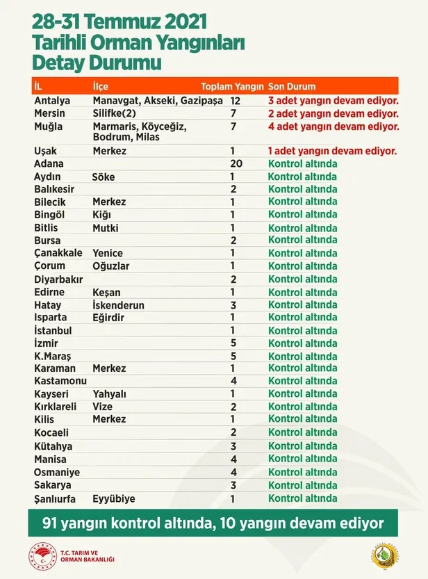 Türkiye'de peş peşe orman yangınları! Başkan Erdoğan açıkladı: 5 il Genel Hayata Etkili Afet Bölgesi ilan edildi-4
