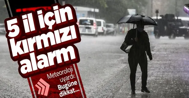 HAVA DURUMU | Meteorolojiden 5 il için kırmızı alarm! Sel ve taşkınlara karşı dikkat... | 26-30 Haziran