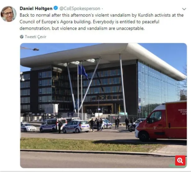 Son dakika... Terör örgütü PKK yandaşlarından Avrupa Konseyi'ne saldırı: 43 gözaltı-1
