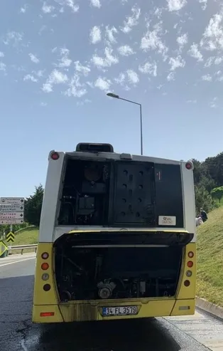 Son dakika: Kartal'da içinde yolcu bulunan İETT otobüsünde korkutan yangın