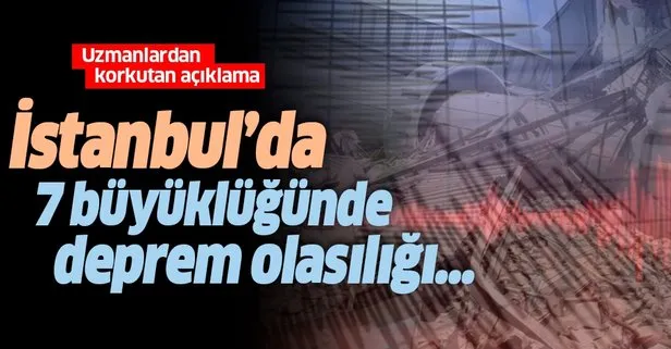 İstanbul'da 7 büyüklüğünde deprem olma olasılığı...