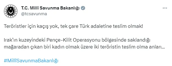 milli-savunma-bakanligi-operasyon-goruntulerini-paylasti-irakin-kuzeyindeki-2-terorist-boyle-teslim-oldu-1685870696206.png Milli Savunma Bakanlığı operasyon görüntülerini paylaştı: Irak’ın kuzeyindeki mağarada saklanan 2 terörist böyle teslim oldu-3