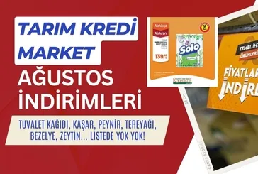 54,90'a düştü! Tarım Kredi Market 1-9 Ağustos kataloğu değişti! 60 üründe ekstra indirim fırsatı; Yoğurt, peynir, süt, zeytin...