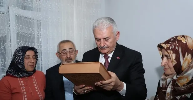 Binali Yıldırım’dan şehit ailesine ziyaret