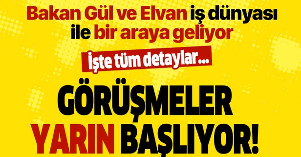 Hazine ve Maliye Bakanı Lütfi Elvan ve Adalet Bakanı Abdulhamit Gül iş dünyası ile görüşme yapacak