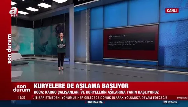 Sağlık Bakanı Fahrettin Koca duyurdu! Kuryelerde aşılanacak