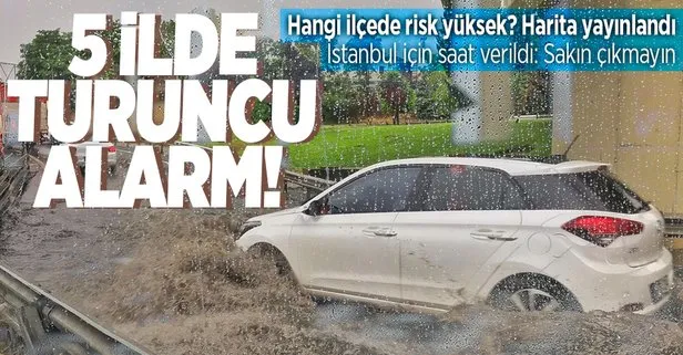 HAVA DURUMU | Meteorolojiden İstanbul için kuvvetli yağış uyarısı: 5 ilde turuncu alarm verildi!