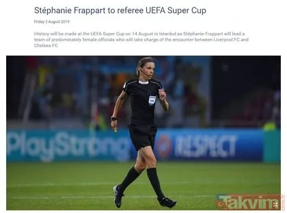İstanbul’daki Liverpool-Chelsea maçının hakemi Stephanie Frappart oldu