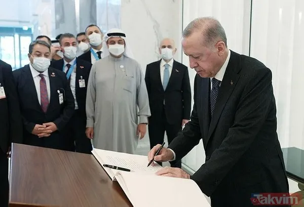 Başkan Recep Tayyip Erdoğan Dubai'de: Türk bayrakları ve mehteran takımlı coşkulu karşılama - 10