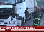 TEM'de kilometrelerce kuyruk oluşturan kaza