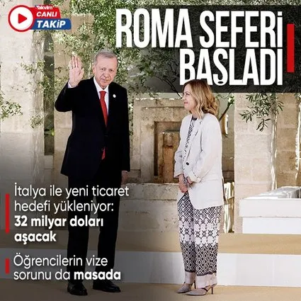 CANLI | Başkan Erdoğan İtalya’ya gitti