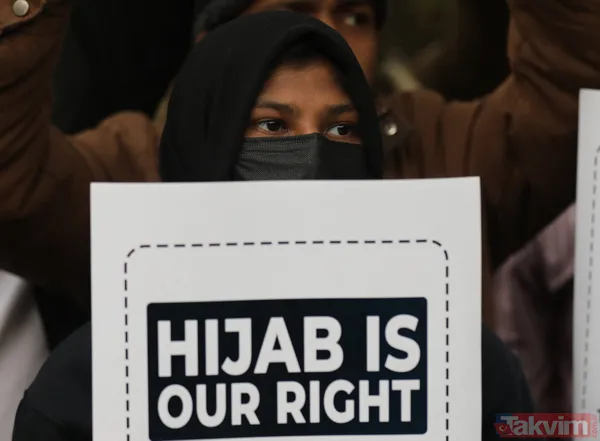 SON DAKİKA: Hindistan'ın 28 Şubat'ı! Başörtüsü yasaklarına karşı eylemler sürüyor: Bıçak taşıyan 2 kişi gözaltına alındı - 14