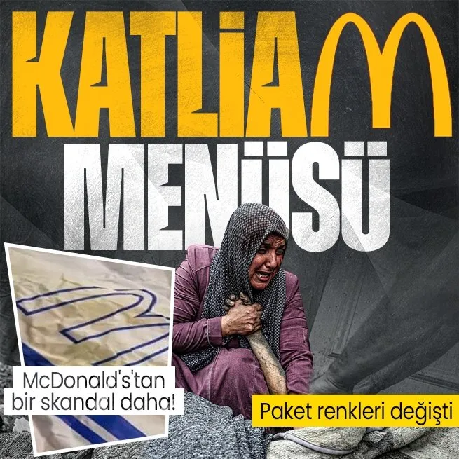 McDonaldstan bir skandal daha! Katil İsraili desteklemeye devam ediyor I Paket renklerini mavi-beyaz yaptılar