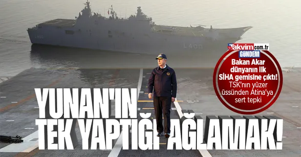 Milli Savunma Bakanı Hulusi Akar “dünyanın ilk SİHA gemisi” TCG Anadolu'da incelemelerde bulundu!