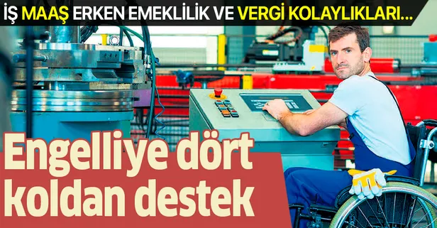 Engelliye dört koldan destek