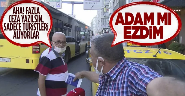 Beyoğlu'nda trafikten men edilen taksinin sürücüsü isyan etti: Adam mı ezdim?