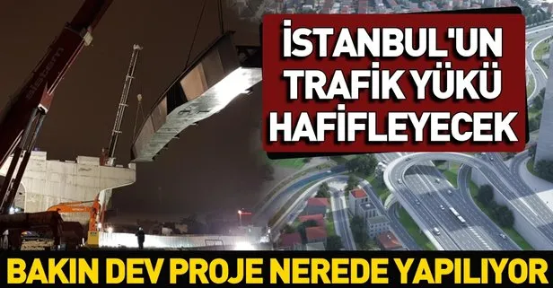 İstanbul’da, 874 metre uzunluğunda kavşak viyadüğü yapılıyor