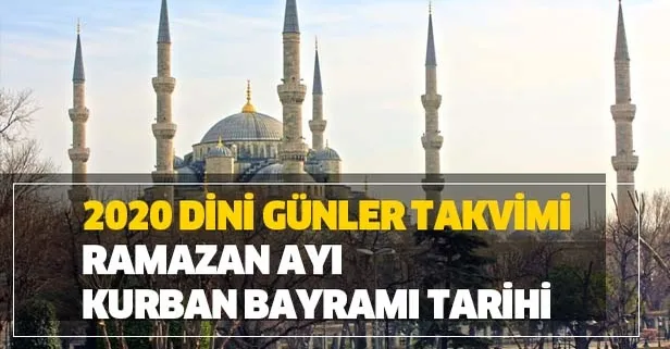 diyanet 2020 takvimi ramazan ayi ne