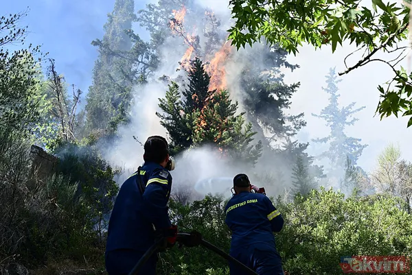 Yunanistan alevlere teslim oldu! O güne kadar kırmızı alarm! | Türkiye'den Yunanistan'a yardım eli - 28