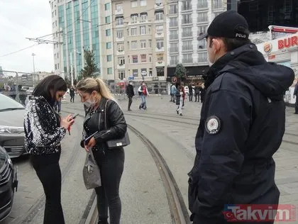 Taksim’de maske takmadıkları için ceza kesilen kadınlar, gazetecilere saldırdı
