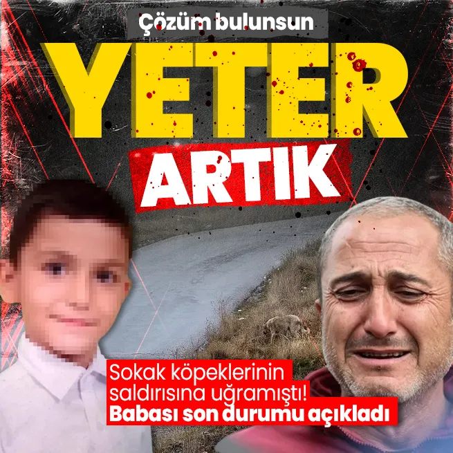Sokak köpeklerinin saldırısına uğrayan Tunahan Yılmazın babası oğlunun sağlık durumunu açıkladı