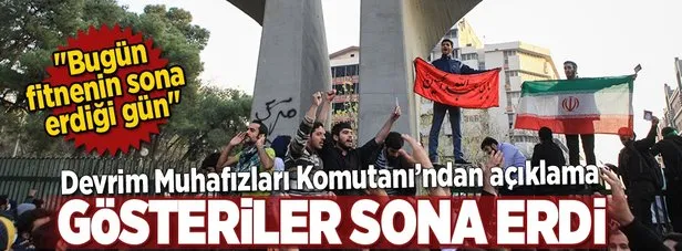 Devrim Muhafızları Komutanı: Gösteriler sona erdi