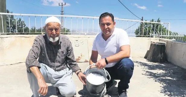 Yer: Kayseri... 500 yıllık kuyulardaki kar suyu ile serinliyorlar