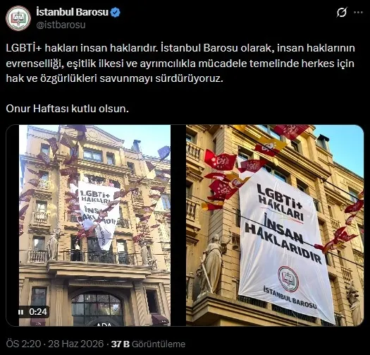1782663833424.jpeg Sapkınlığın bayraktarlığına soyundular: İstanbul Barosu'na LGBT pankartı asıldı-4