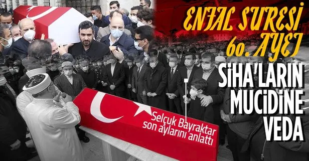 Yerli ve milli İHA SİHA ve TİHA’ların fikir babası Özdemir Bayraktar son yolculuğuna uğurlandı! Namaz sonrası Enfal Suresi 60. ayeti okundu