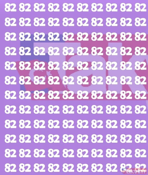 82 sayısının içindeki tek farklı sayıyı bulabilir misin? Ben bu bulmacayı çözerim diyenler buyursun gelsin - 2