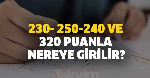 2020 ÖSYM üniversite taban-tavan puanları başarı sıralaması! YÖK ATLAS: 230- 250-240 ve 320 puanla nereye girilir?