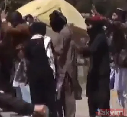 Afganistan sokaklarında kaos: Taliban karşıtı protestolarda kan donduran görüntü! Afgan kadın gizlice çekti...
