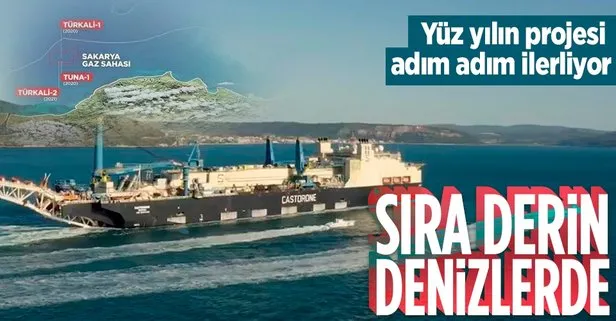 Yüzyılın projesi, adım adım ilerliyor! Castorone gemisi Karadeniz gazı için derin denize boruları serecek