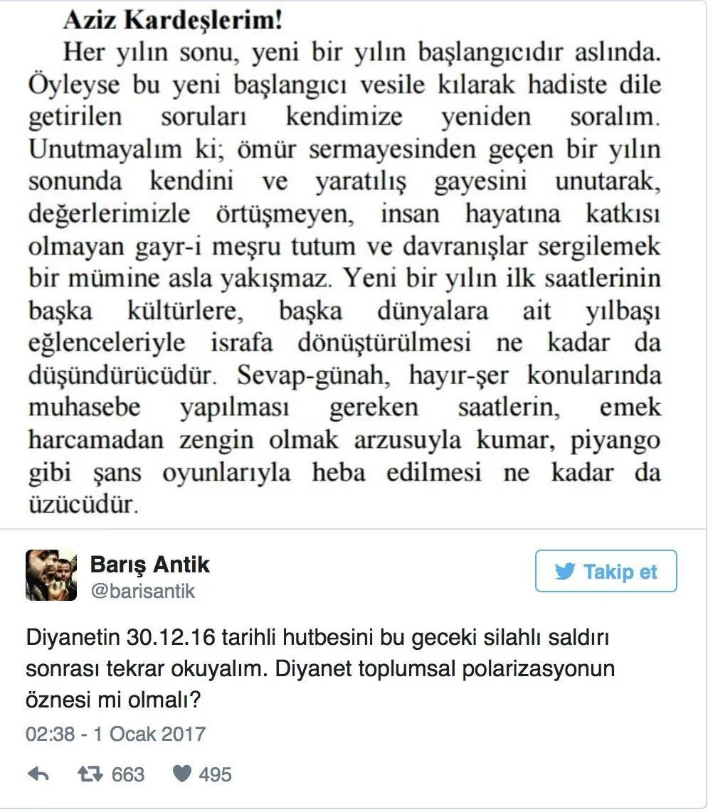 Terör saldırısından sonra Diyanet'i hedef aldılar-2