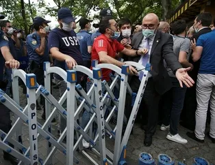 Barikatları yıkıp polisin üzerine yürüdü!