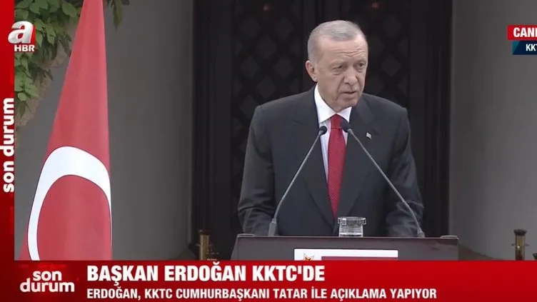 Başkan Erdoğan'dan KKTC'de önemli açıklamalar!