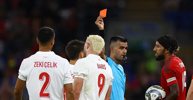 Barış Alper Yılmaz Galler maçında kırmızı kartla oyun dışında kaldı