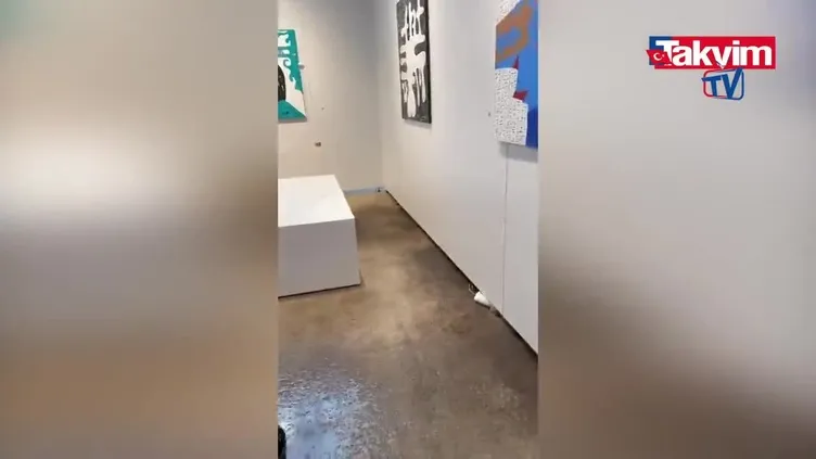 Böyle rezalet görülmedi! Contemporary İstanbul'da su baskını! Sanat eserleri su altında kaldı