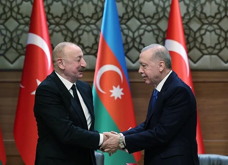 Başkan Erdoğan ve Aliyev arasında gülümseten diyalog! Burada sadece BOTAŞ mı var? Azerbaycan'dan yok mu? (AA)