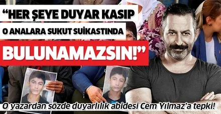 Her şeye duyar kasan Cem Yılmaz Diyarbakır'daki acılı anneler sessiz!