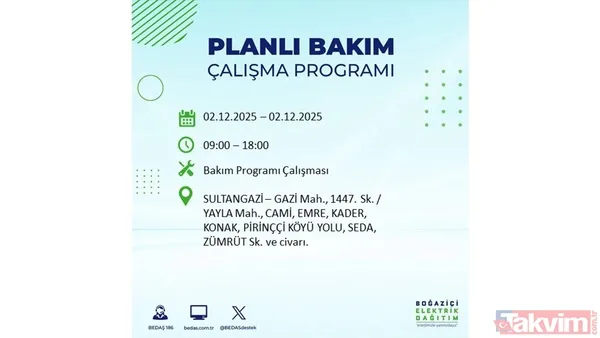 İstanbul elektrik kesintisi 2 Aralık: 8 saat yok! Gaziosmanpaşa, Beşiktaş, Beyoğlu... - 18