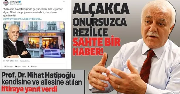 prof dr nihat hatipoglu ndan otelinde icki satiliyor iddiasina yanit alcakca onursuzca rezilce bir sahte haber takvim