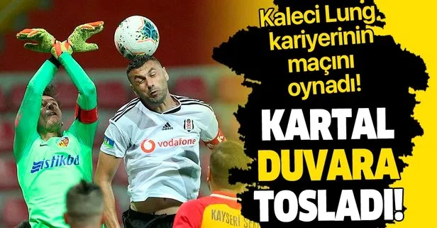Kartal duvara tosladı