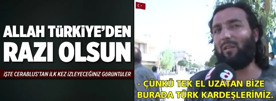 Cerablus sokaklarında sevinç var