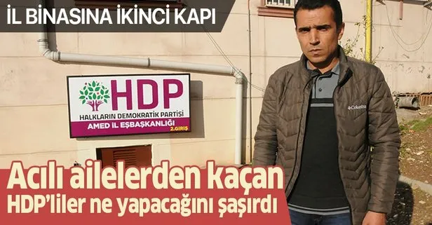 Diyarbakır HDP il binasına ikinci kapı acılı aileleri çileden çıkardı!